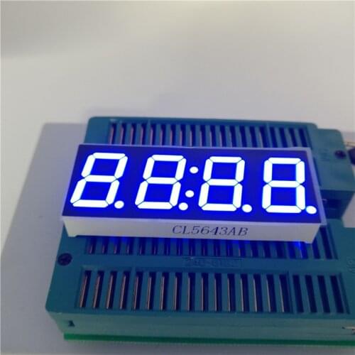 10pcs Common Cathode 0.56 Inch 4 Bit Blue Digital Tube LED Display for DIY Clock