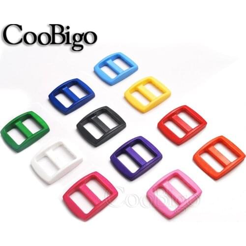 10pcs Plastic Colorful 5/8"(16mm) Slider Tri Glide Adjust Buckles For Backpack Straps Dog Collar Bag Belt Webbing Accessories