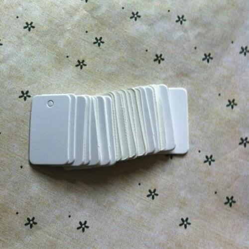 2 * 3.3 Cm White Cardboard Little Square Label Clothing Tags Words Of Blank Paper Id Card 1000 Pcs/lot