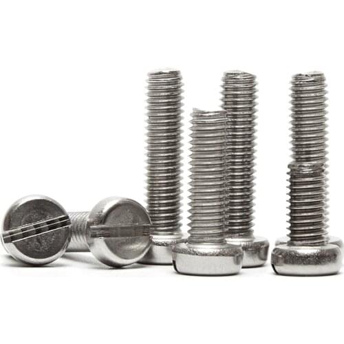 2-50pcs M1.6 M2 M2.5 M3 M4 M5 M6 M8 M10 304 A2-70 stainless steel GB65 Slotted Cap Head Slot Column Round Cheese Head Screw Bolt