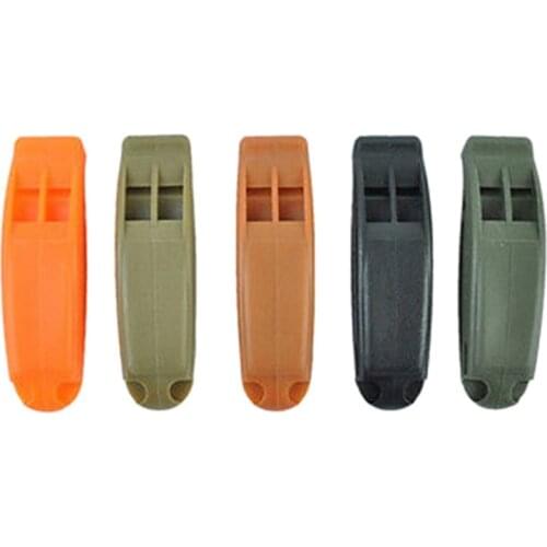 2pcs Double-Frequency Whistle Outdoor Survival Lifesaving whistle Safety Camping Emergency Whistle Random Color