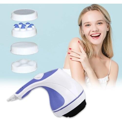 5 Head Replacement Full Body Massager Relax Spin Tone Slimming Lose Weight Burn Fat Full Body Massage Device