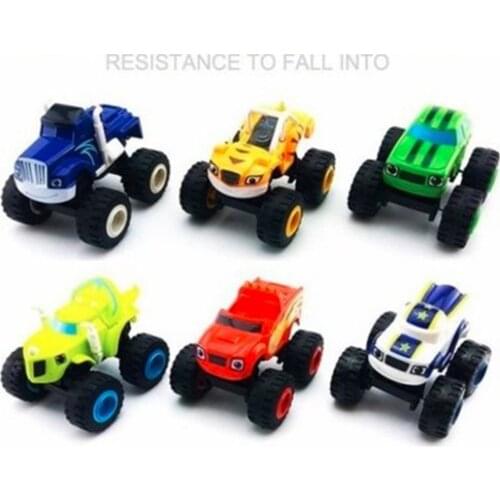 6PCS/Lot Monster Machines Car Toys Russian Miracle Crusher Truck Vehicles Figure Blazed Toys For Children Birthday Gifts