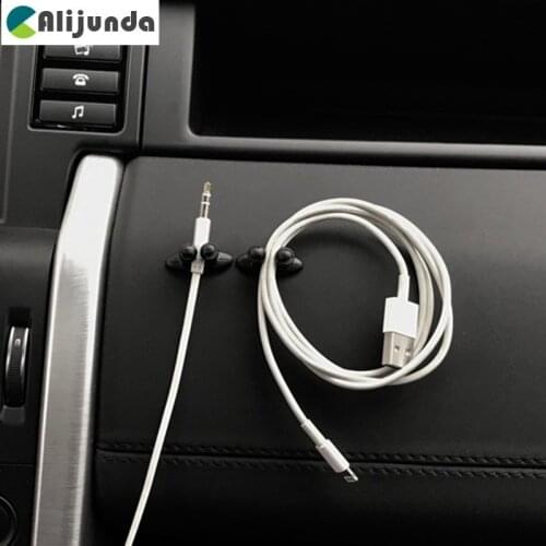 8 Pcs Car Charger Line Buckle Clamp Headphone / USB Cable Car Clip Plastic Car Accessories for Audi A-series C-series S-series