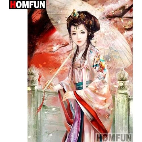 HOMFUN Full Square/Round Drill 5D DIY Diamond Painting "beauty" Embroidery Cross Stitch 5D Home A07892