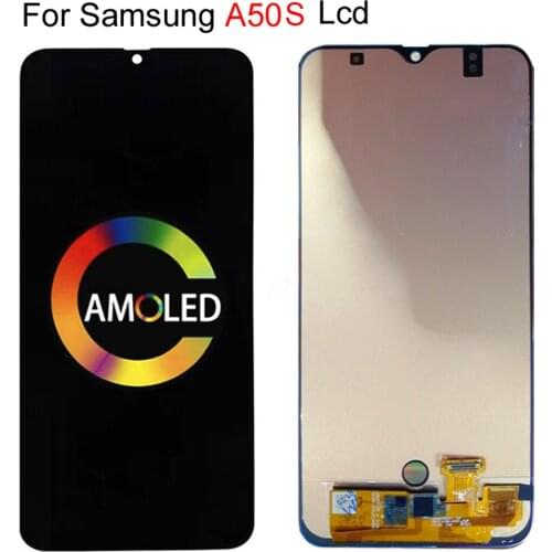 Amoled lcd For Samsung Galaxy A50S A507 LCD Display Touch Screen Digitizer with frame Assembly Replacement For Samsung A50s LCD