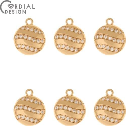 Cordial Design 50Pcs 15*17MM DIY Pendant/Earrings Accessories/Hand Made/Jewelry Findings & Components/Earring Making/CZ Charms