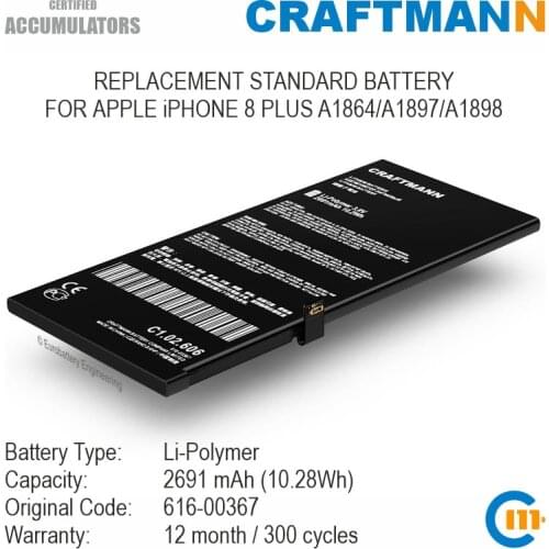 Аккумуляторы для телефонов Apple iPhone 8 CRAFTMANN China At AliExpress