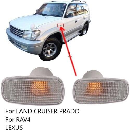 For LAND CRUISER PRADO 2002 2003 2004 2005 2006 2007 2008 2009 Car Side Turn Signal Lights Fender Lamp Auto Replacement Parts