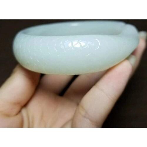 H25#Russian material Hetian jade white jade bracelet