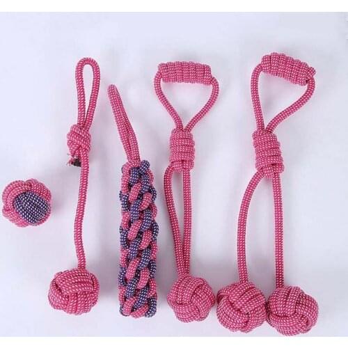 Pet Toys Gnaw Teeth Molars Dog Toy Interactive Cotton Rope Pet Toy Set