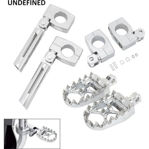 25mm 32mm 38mm Motorcycle Highway Foot Pegs Engine Guard Crash Bar Footrest Mount for Harley Honda Bobber Chopper Universal