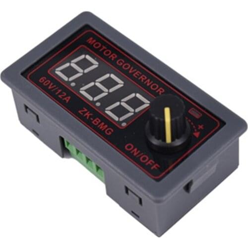 DC 9-60V 12v 24v 36V 48V 12A DC Motor Controller PWM Adjustable Speed Digital display encoder duty ratio frequency ZK-BMG