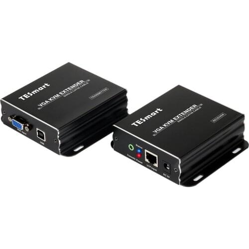 VGA KVM Extender 300m USB 984ft Extender Over Cat5e/6 Ethernet Cable VGA Extender( up to 300m Sender+Receiver)