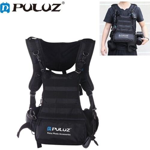 Multi-functional Bundle Double Shoulders Padded Strap Waist Belt Holder Holster for SLR / DSLR Cameras