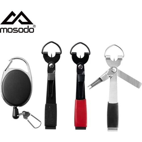 Mosodo Fishing Line Nipper with Knot Tool Zinger Retractor Fly Fishing Clipper Line Cutter Quick Knot Tie Hook Sharpener Combo