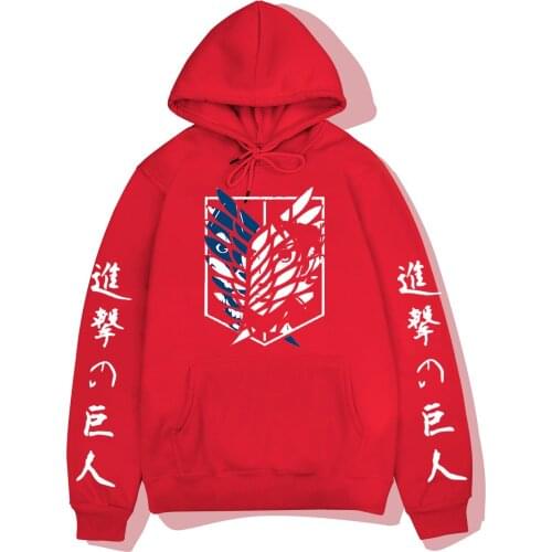 Attack on Titan Mens Hoodie Fashion Loose Pullovers Casaul Ackerman Eyes Print Hoodie Sweatshirt Women Pullover Hoodies