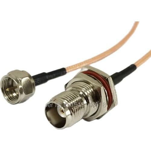New TNC Female Jack nut Switch F Male Plug pigtail cable RG316 15CM 6" Wholesale Fast Ship Adapter