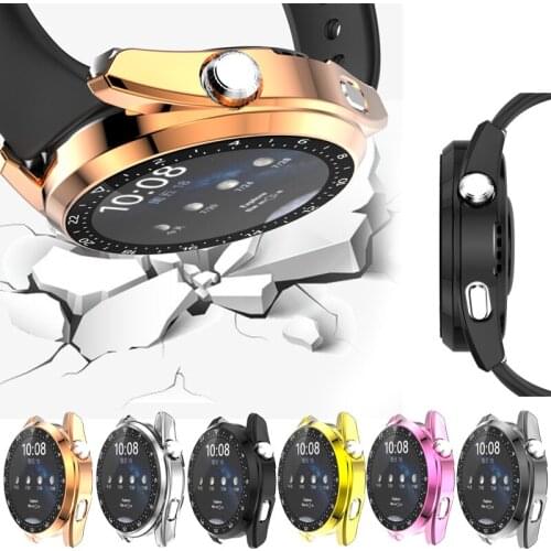 New Arrival Plating TPU Case For Huawei Watch3 Pro 48MM Protection Cover Smartwatch PC Tempered Glass Shell Screen Protector