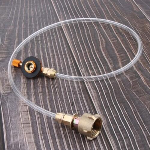 Flat Long Gas Cylinder Refill Adapter, Outdoor Camping Stove Valve Adapter