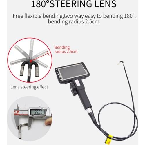 4.5Inch Screen /OTG 5.5MM180DegreeTwo Way Articulate Handheld Endoscope 1080P Inspection OTG Borescope Camera Digital Microscope