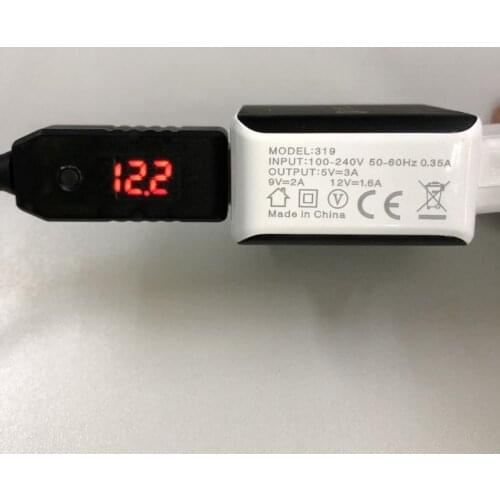 QC3.0 USB to 5V-12V Adjustable Voltage 5.5x2.1mm Power Cable for WiFi Router LED