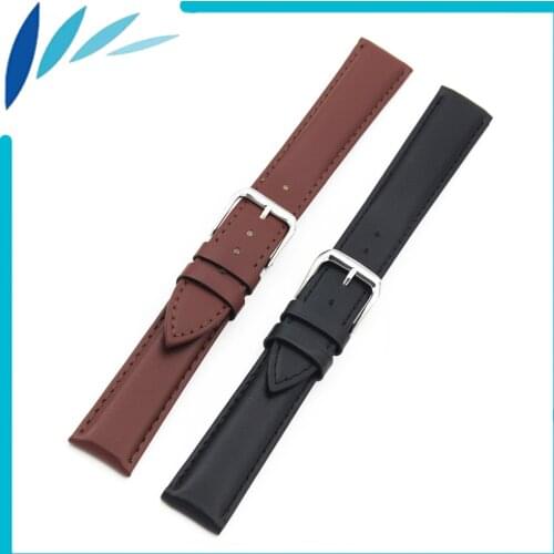 Genuine Leather Watch Band 14mm 16mm 18mm 20mm 22mm 24mm for Oris Stainless Steel Pin Clasp Strap Wrist Loop Belt Bracelet Black