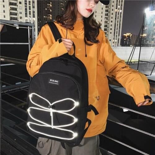 Girls Reflect Light Drawstring Backpack Students Bookbag Women Travel Shoulder Bag Mochila Feminina Teenagers School Bagpack