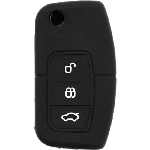 Key Cover Flip Silicone Key Remote Cover Case Protect for Ford Fiesta Focus 2 Mk3 Mondeo Ecosport Kuga Escape Key Accessories