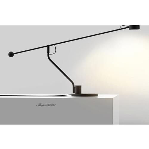 Nordic Black Table Lamp Designer Balance Lamp Lights Study Reading Lamp Creative Desk Lamp for Living Room Bedroom Beside Lamp