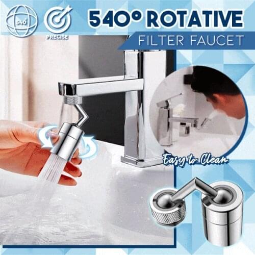 720° 1080° Universal Splash Filter Faucet Extender Aerator with 2 Water Modes Swivel Sink Faucet for Kitchen and Bathroom Sink