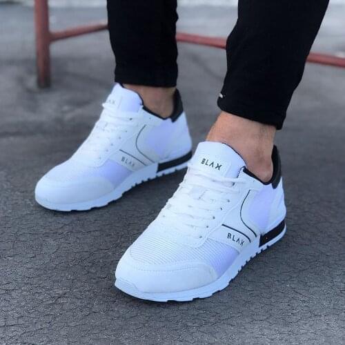 Wagoon WG014 Beyaz Erkek Spor Ayakkabı Türkiye Üretimi Hızlı Kargo Yazlık Tüm Ürünlerde Giyilebilen Şık Tasarımın Farklı Renk