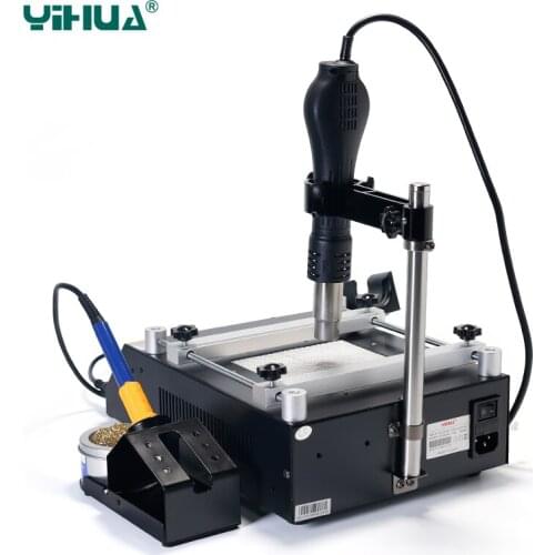 YIHUA 853AAA 1200W Preheating Station PCB Preheater Soldering Station BGA Rework Station Soldering Iron Heat Gun Welding Station
