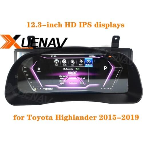 Car For Toyota Highlander 2015-2019 Auto multimedia radio For Toyota LCD Meter instrument dashboard screen GPS Navigation
