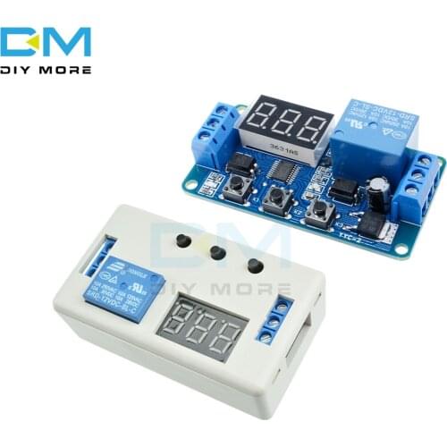 DC 12V Time Delay Relay Module 3 Digital LED Display Board Control Programmable Timer Switch Trigger Cycle Module With Case