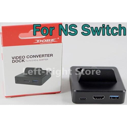 2PCS Dobe USB 3.0 Portable TV Base For NS Switch HDMI-compatible to TV Video Adapter Conversion Type-C Charger Stand