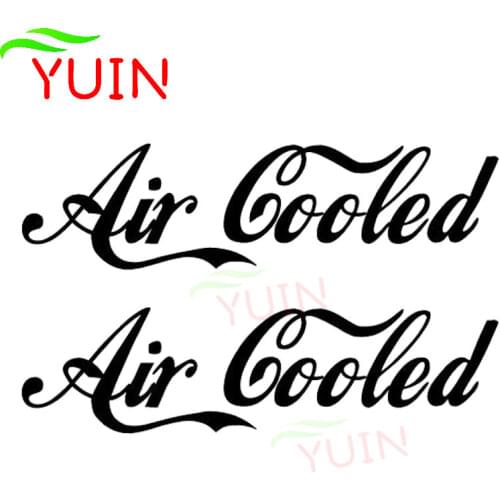 2x AIR COOLED Car Sticker Window Fashion Word Art Auto Accessories PVC Door Bumper Decoration Waterproof Sunscreen Decal