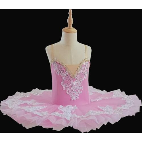 Costumes de Ballet rose pour enfants, robes de princesse tutu pour filles, petit costume de danse en forme de cygne, 2020-110