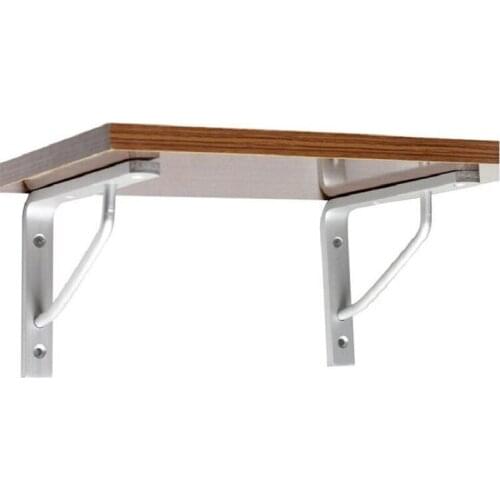 Solid aluminum Alloy support frame Wood Board shelves Triangular Bracket 30CM Long X2