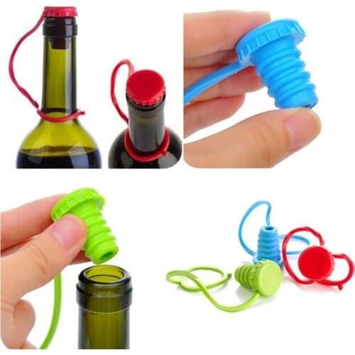 By dhl or ems 1000pcs NEW Silicone Kitchen Hanging Button Seasoning Beer Wine Cork Stopper Plug Bottle Cap Kitchen Tool