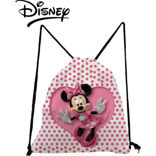 Disney Mickey Minnie Backpack Child School Bags Small Cartoon Girl Storage Bag Party Swim Travel Mini Drawstring Bag Wholesale