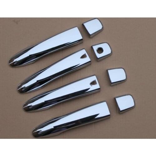 For Nissan Sentra 2014 2015 2016 2017 2018 2019 Chrome Door Handle Cover Pad Sticker Molding Styling Overlay Car Accessories