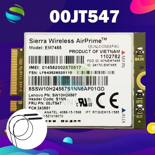 EM7455 4G LTE Module 00JT547 4G Card for Thinkpad T460 T460S T560 X1 Carbon P70 P50 X260 Laptop
