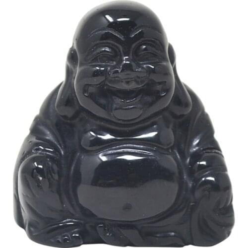 Fengshui Crystal Laughing Buddha Ornaments Happy Buddha Statue Meditation Buddhist Prayer Zen Buddhism Reiki Energy Healing