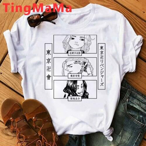 Japanese Anime Tokyo Revengers T-Shirts Men Kawaii Summer Tops Sano Manjiro Graphic Tees Unisex Cartoon Harajuku T shirt Male
