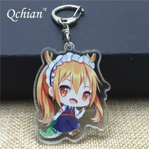 Kobayashi san Chi no Maid Dragon keychain for Kids Gift Miss Kobayashis Dragon Maid Elma Key Chains Women Bags Keyholder Rings