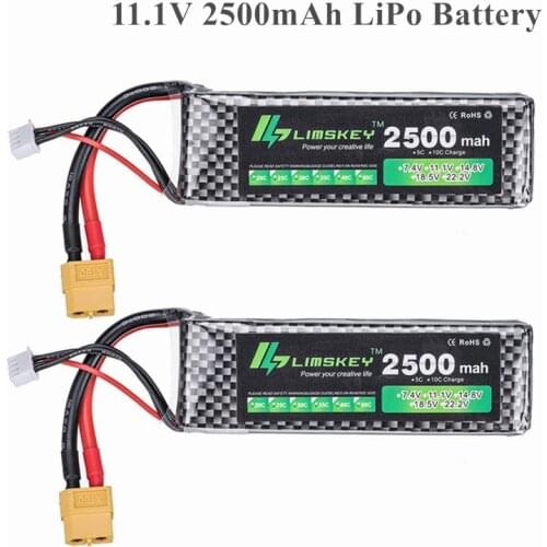 11.1V LiPo Battery For RC Car Airplane Helicopter High Power 11.1 v 2500mAh 3S Battery for RC toys accessories XT60 Plug 803496