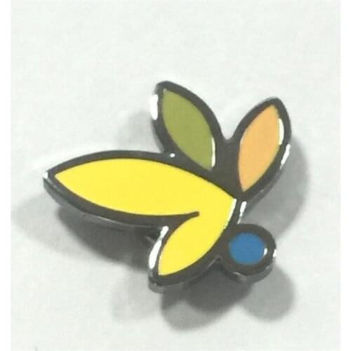 Custom Metal Magnet Button Badge with Flower Logo cheap custom magnet badges lapel pin