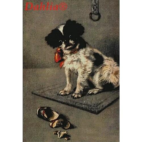 Animal set dog pet Needlework Arts Crafts Embroidery for DIY Aida Cross Stitch Kits 14CT Unprinted Home Decor Handmade