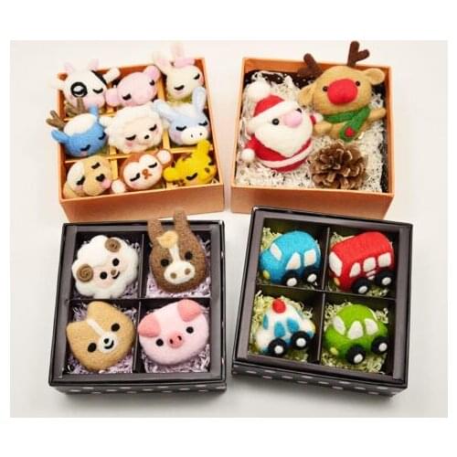Zodiac cartoon set wool needlepoint kit wool felt needle felting gift box craft needlecraft DIY handmade